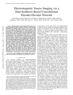 Electromagnetic Source Imaging via a Data-Synthesis-Based Convolutional
  Encoder-Decoder Network