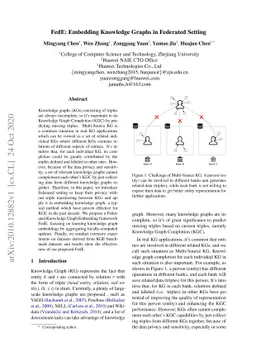 FedE: Embedding Knowledge Graphs in Federated Setting