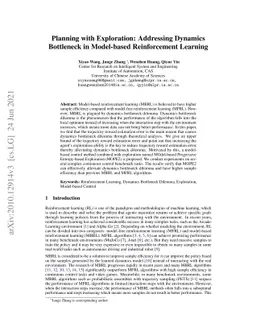 Planning with Exploration: Addressing Dynamics Bottleneck in Model-based
  Reinforcement Learning