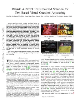 RUArt: A Novel Text-Centered Solution for Text-Based Visual Question
  Answering