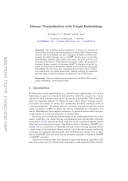 Disease Normalization with Graph Embeddings
