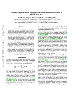 Demystifying Why Local Aggregation Helps: Convergence Analysis of
  Hierarchical SGD