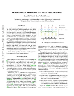 Probing Acoustic Representations for Phonetic Properties