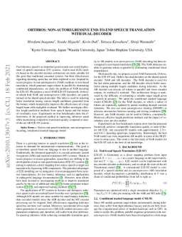 Orthros: Non-autoregressive End-to-end Speech Translation with
  Dual-decoder