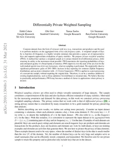 Differentially Private Weighted Sampling