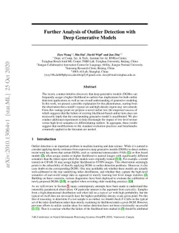 Further Analysis of Outlier Detection with Deep Generative Models