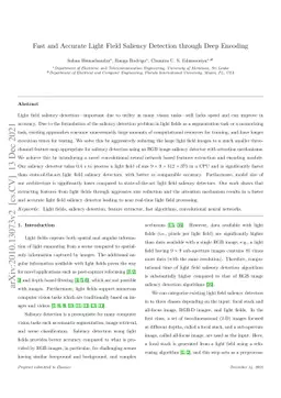 Fast and Accurate Light Field Saliency Detection through Deep Encoding