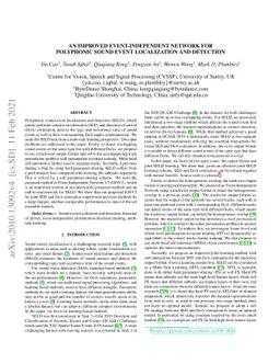 An Improved Event-Independent Network for Polyphonic Sound Event
  Localization and Detection