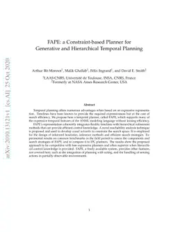 FAPE: a Constraint-based Planner for Generative and Hierarchical
  Temporal Planning