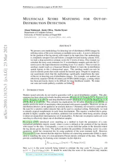 Multiscale Score Matching for Out-of-Distribution Detection