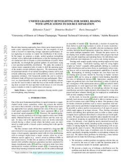 Unified Gradient Reweighting for Model Biasing with Applications to
  Source Separation