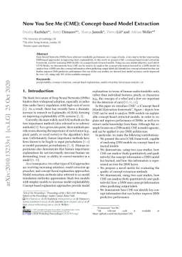 Now You See Me (CME): Concept-based Model Extraction