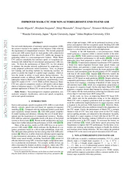 Improved Mask-CTC for Non-Autoregressive End-to-End ASR