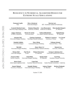 Resiliency in Numerical Algorithm Design for Extreme Scale Simulations