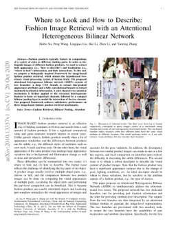 Where to Look and How to Describe: Fashion Image Retrieval with an
  Attentional Heterogeneous Bilinear Network