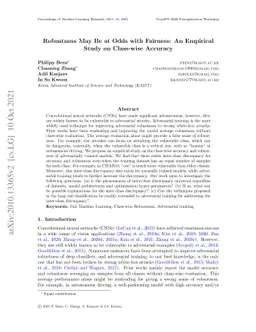 Robustness May Be at Odds with Fairness: An Empirical Study on
  Class-wise Accuracy