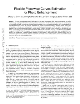 Flexible Piecewise Curves Estimation for Photo Enhancement
