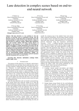 Lane detection in complex scenes based on end-to-end neural network