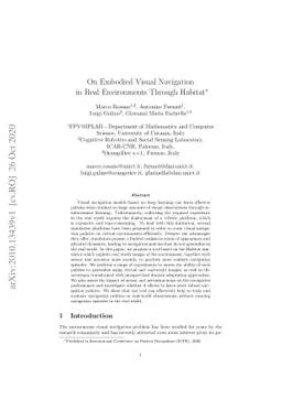 On Embodied Visual Navigation in Real Environments Through Habitat