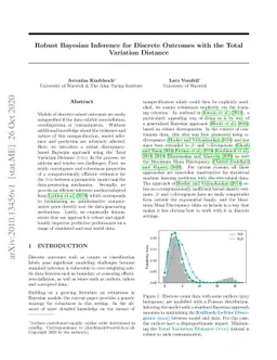Robust Bayesian Inference for Discrete Outcomes with the Total Variation
  Distance