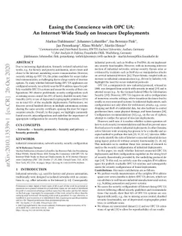 Easing the Conscience with OPC UA: An Internet-Wide Study on Insecure
  Deployments