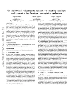 On the intrinsic robustness to noise of some leading classifiers and
  symmetric loss function -- an empirical evaluation