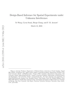 Design-Based Inference for Spatial Experiments under Unknown
  Interference