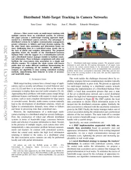 Distributed Multi-Target Tracking in Camera Networks