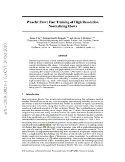 Wavelet Flow: Fast Training of High Resolution Normalizing Flows