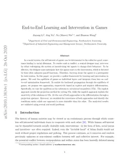 End-to-End Learning and Intervention in Games