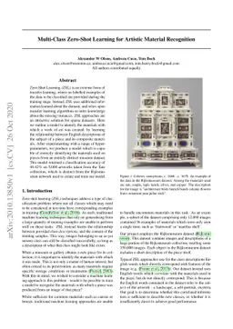 Multi-Class Zero-Shot Learning for Artistic Material Recognition