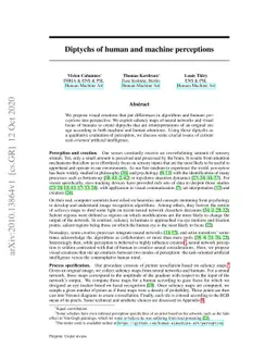 Diptychs of human and machine perceptions