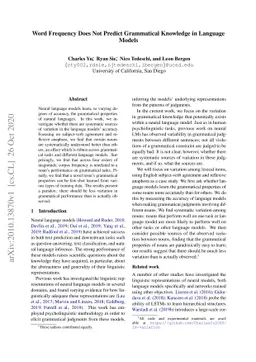 Word Frequency Does Not Predict Grammatical Knowledge in Language Models