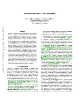 Versatile Verification of Tree Ensembles