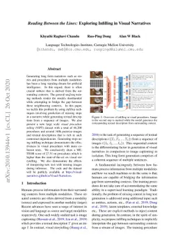 Reading Between the Lines: Exploring Infilling in Visual Narratives