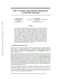 KFC: A Scalable Approximation Algorithm for $k$-center Fair Clustering