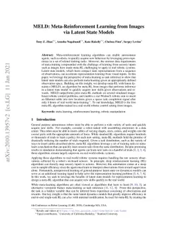 MELD: Meta-Reinforcement Learning from Images via Latent State Models