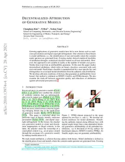 Decentralized Attribution of Generative Models