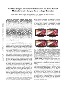 Real-time Surgical Environment Enhancement for Robot-Assisted Minimally
  Invasive Surgery Based on Super-Resolution