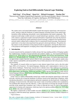 Exploring End-to-End Differentiable Natural Logic Modeling