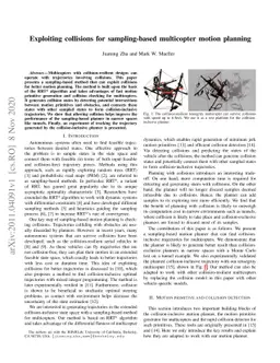 Exploiting collisions for sampling-based multicopter motion planning