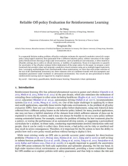 Reliable Off-policy Evaluation for Reinforcement Learning