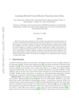 Learning Hybrid Control Barrier Functions from Data