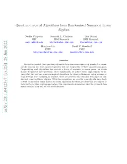 Quantum-Inspired Algorithms from Randomized Numerical Linear Algebra
