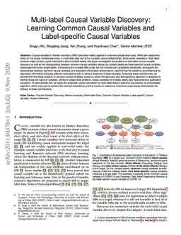 Multi-label Causal Variable Discovery: Learning Common Causal Variables
  and Label-specific Causal Variables