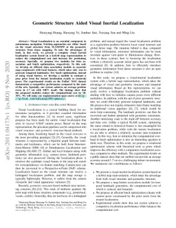 Geometric Structure Aided Visual Inertial Localization