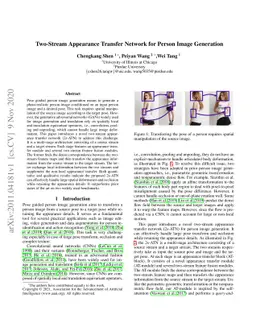 Two-Stream Appearance Transfer Network for Person Image Generation