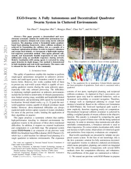 EGO-Swarm: A Fully Autonomous and Decentralized Quadrotor Swarm System
  in Cluttered Environments