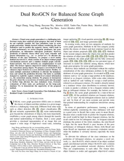 Dual ResGCN for Balanced Scene GraphGeneration