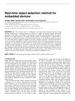 Real-time object detection method based on improved YOLOv4-tiny